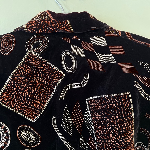 Ice Nine Vintage Geometrical Design Jacket Shoulder Pads Bomber Sz Small - Picture 7 of 10